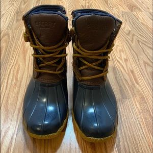 Sperry Blue Duck Booties, Size 7